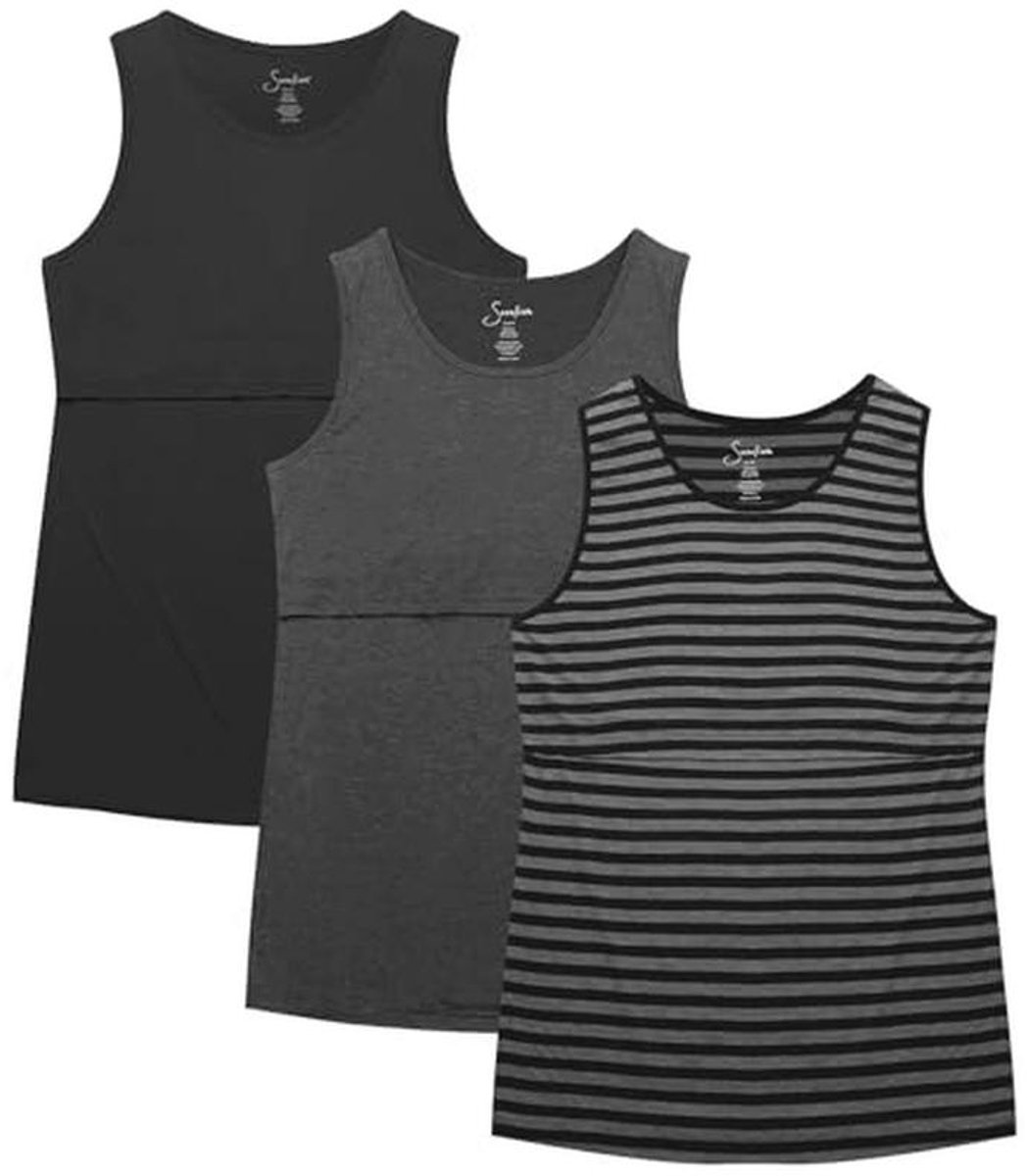 3-Pack Dames Borstvoeding Tops zonder Mouwen - Zwangerschapskleding