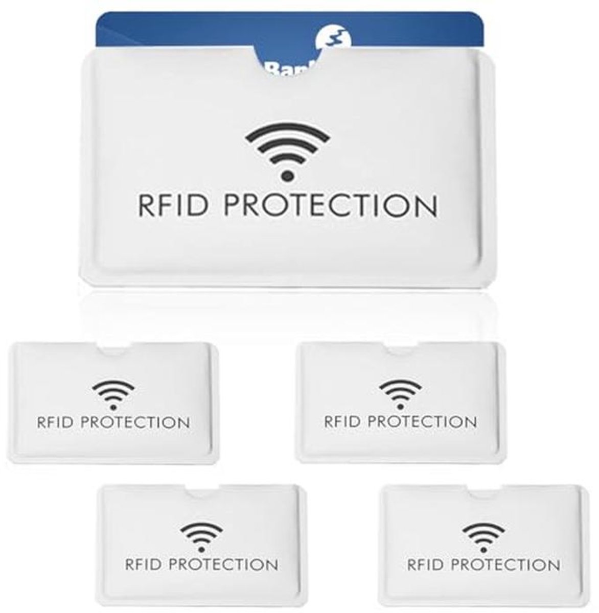 5 stuks RFID-kaarthouders voor diefstalbeveiliging - Contactloze creditcardhouder met anti-fraude bescherming