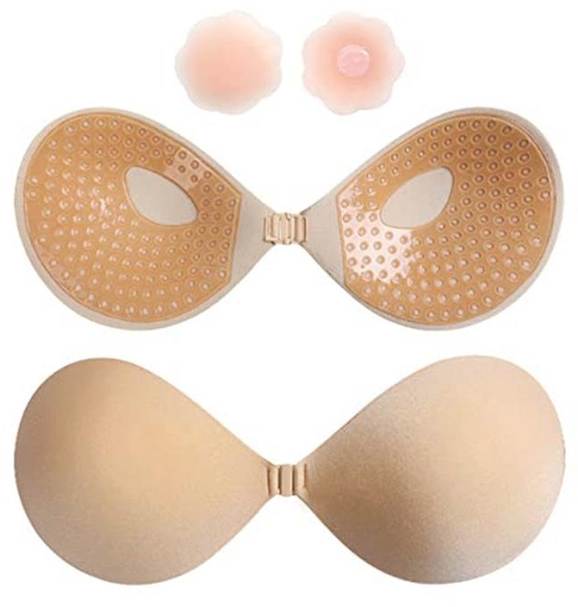 Onzichtbare Klevende BH, Herbruikbare Silicone Rugloze Strapless Push Up BH
