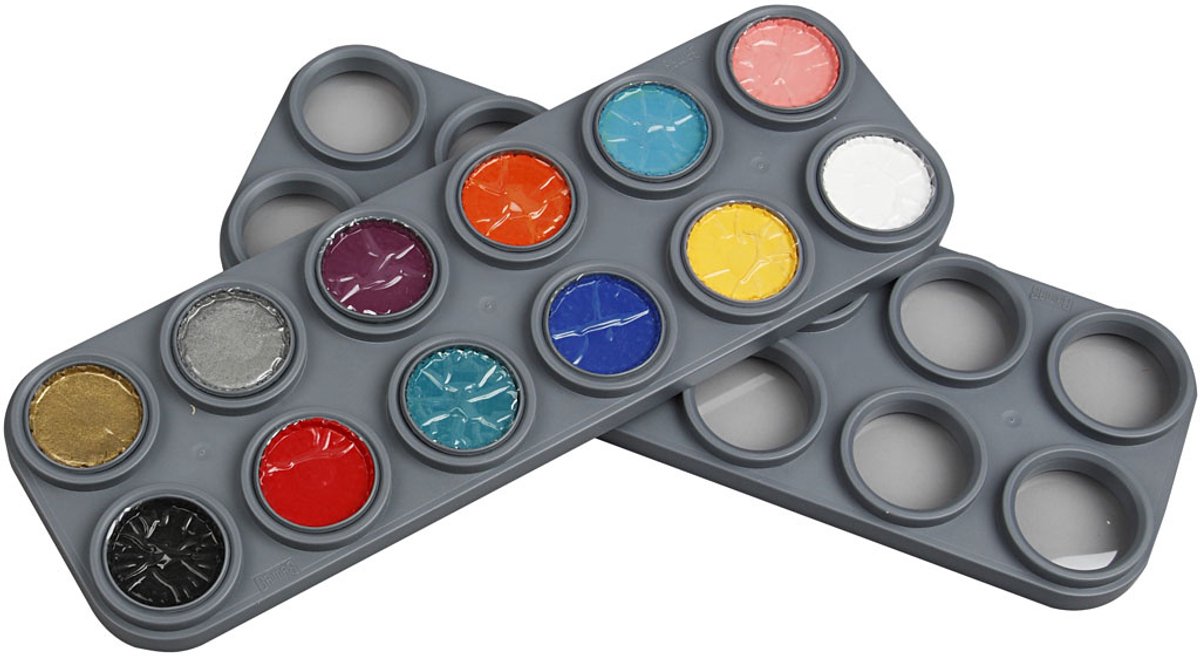 Grimas Water Make-Up - Schmink palet met 12 kleuren - Waterbasis — afbeelding 4