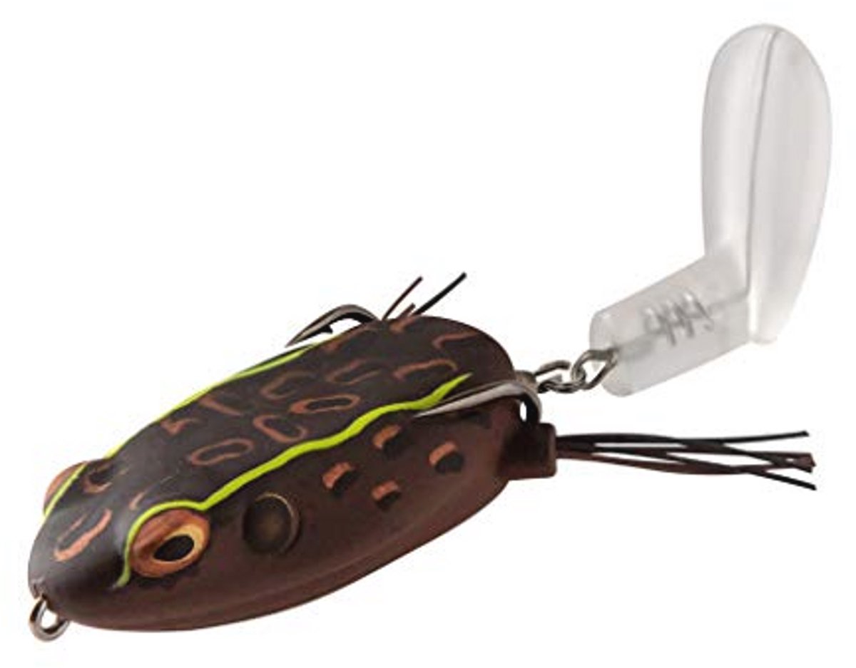 Topwater Bass Fishing Hollow Body Frog Lure met Weedless Hooks