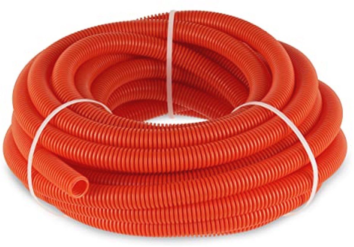 Flexibele Kabelbuis voor Elektrische Installaties - 10 m, EN20, Geschikt voor -5 °C tot +60 °C, Oranje