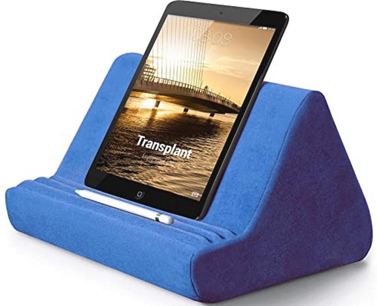 Zachte tabletstandaard met verstelbare kijkhoeken voor bed, bank en meer