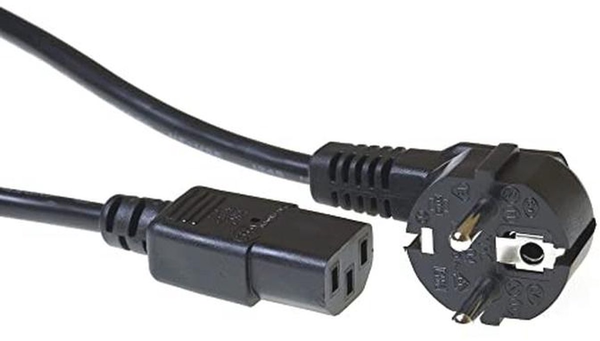 Netsnoer CEE 7/7 naar C13 - 1,5 m Zwart