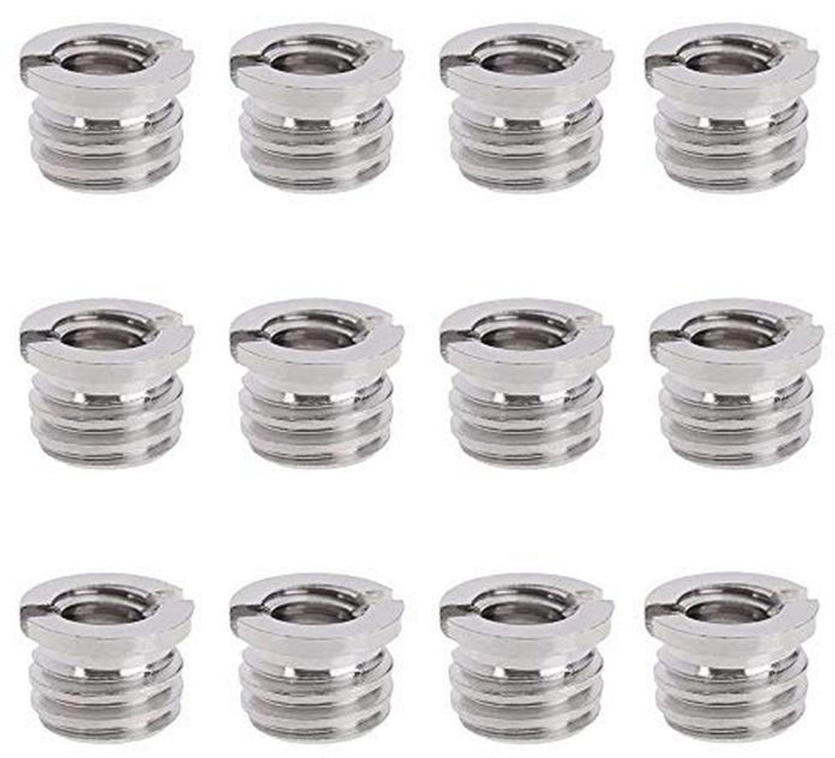 Schroefadapter 1/4" naar 3/8" - 12 Stuks voor Camera en Statief