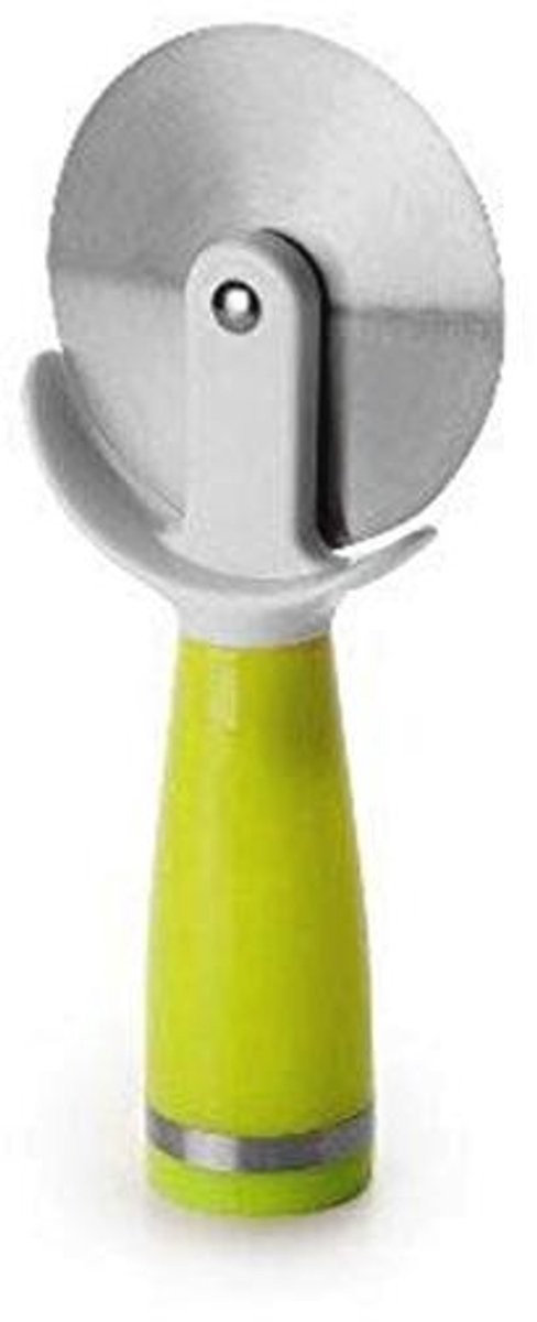 Cortapizza roestvrij staal, zilver/groen, 18 x 8 x 5 cm