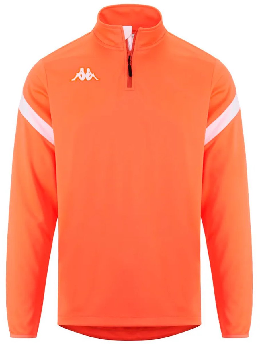 Kappa Dolvole Sweatshirt Met Halve Rits Oranje 10 Years Jongens,Meisjes