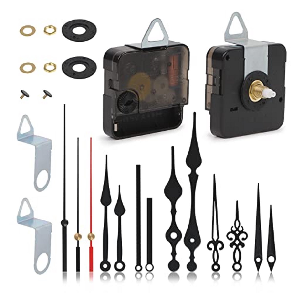 Geruisloze Uurwerkset met 5 Wijzers voor Klokreparatie - Kwartsuurwerk en Reserveonderdelen