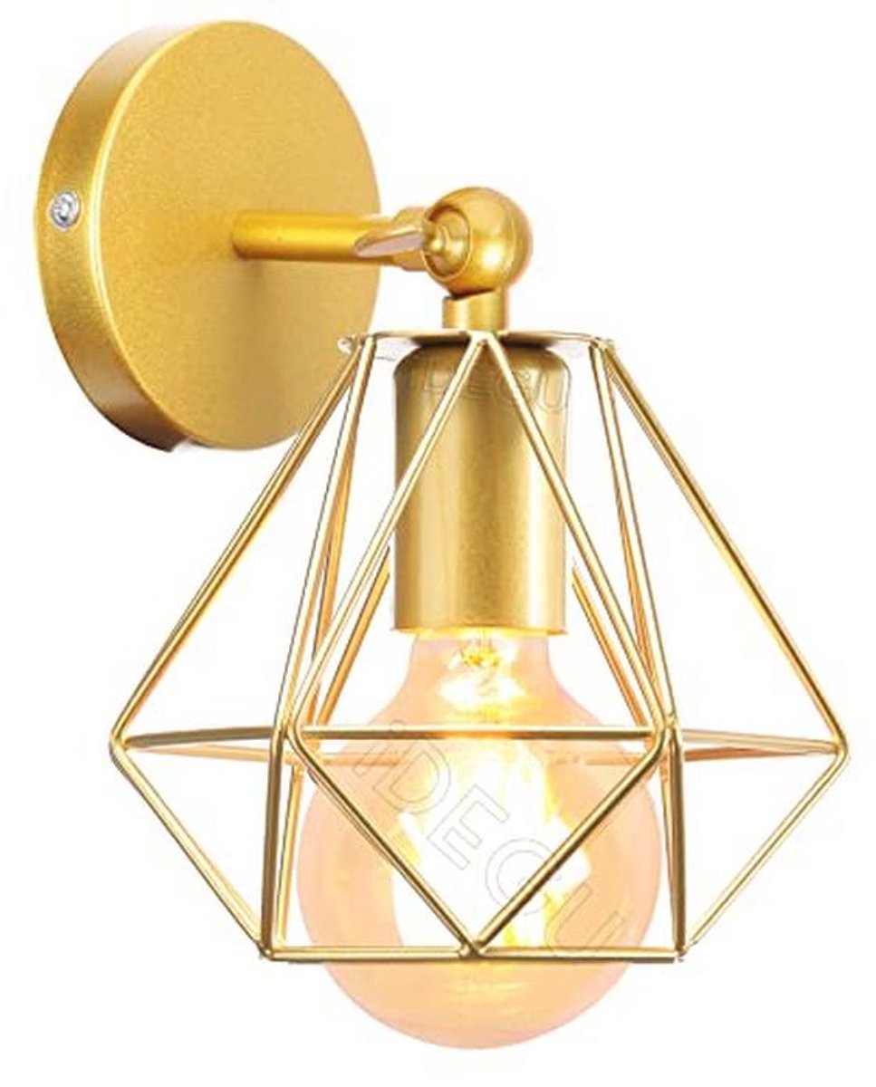 Industriële wandlamp 16 cm - Vintage plafondlamp E27 metaal kooi-design verstelbaar voor woonkamer keuken slaapkamer