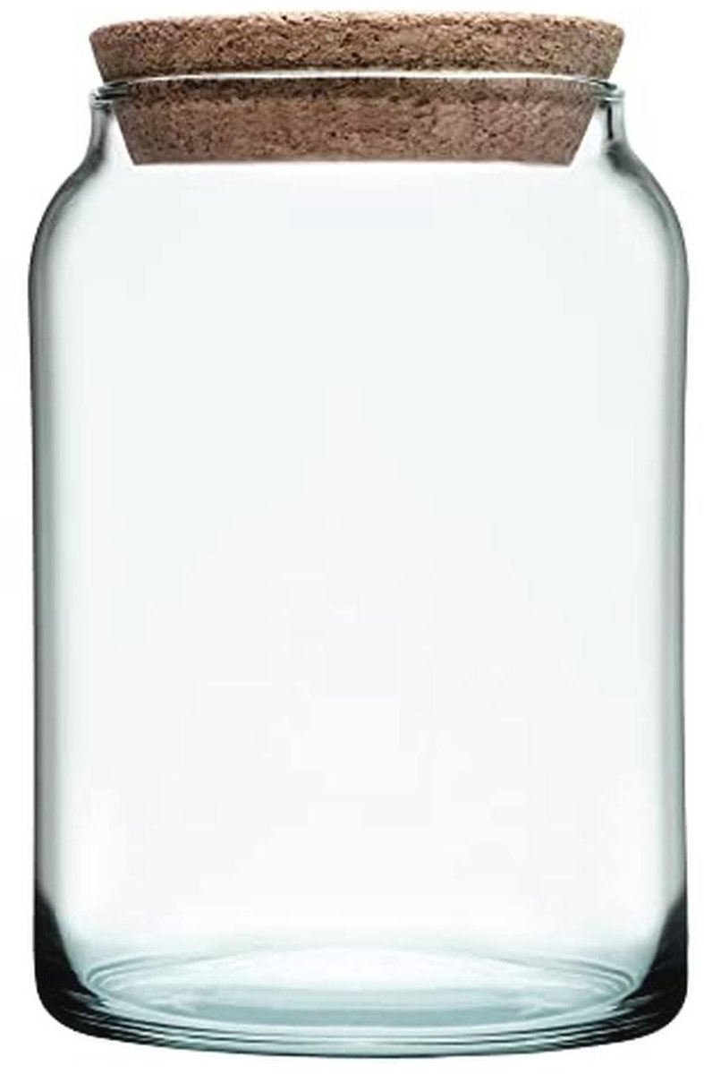 Voorradpot van gerecycled glas, 0,86 l, modern en elegant design