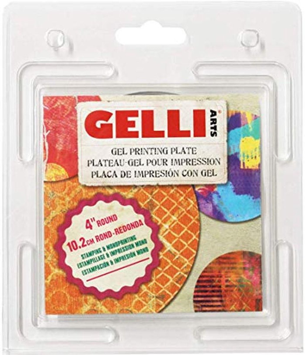 Ronde gelatine printplaat 10,5 cm voor monoprinting