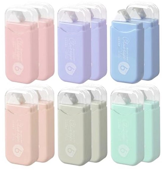 12 Stuks Dubbelzijdige Lijmrollers voor Fotos en Ambachten