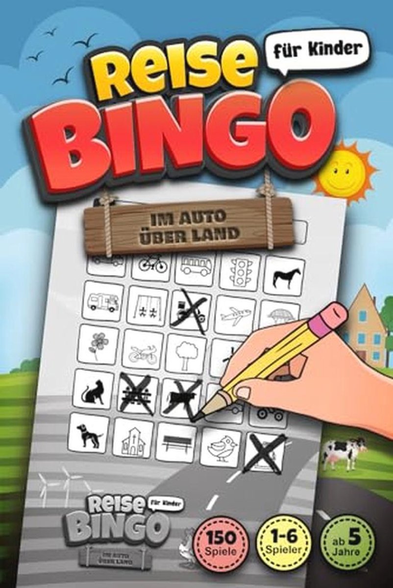 Reise Bingo voor Kinderen - 150 Spellen voor Lange Autofahrten