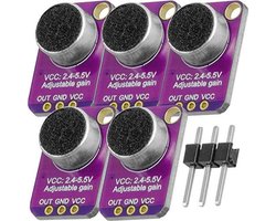 AZDelivery Max4466 GY-MAX4466 Electric Microphone Amplifier Preamp Module, Compatible with Raspberry Pi and Arduino including E-Book! (Pack of 5)