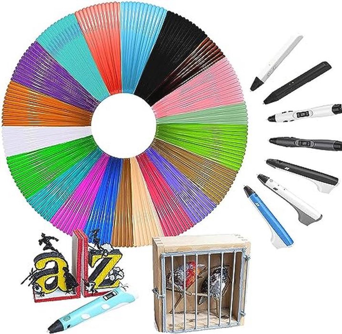 Filament voor 3D-printpen - 20 kleuren, 1,75 mm, 100 meter