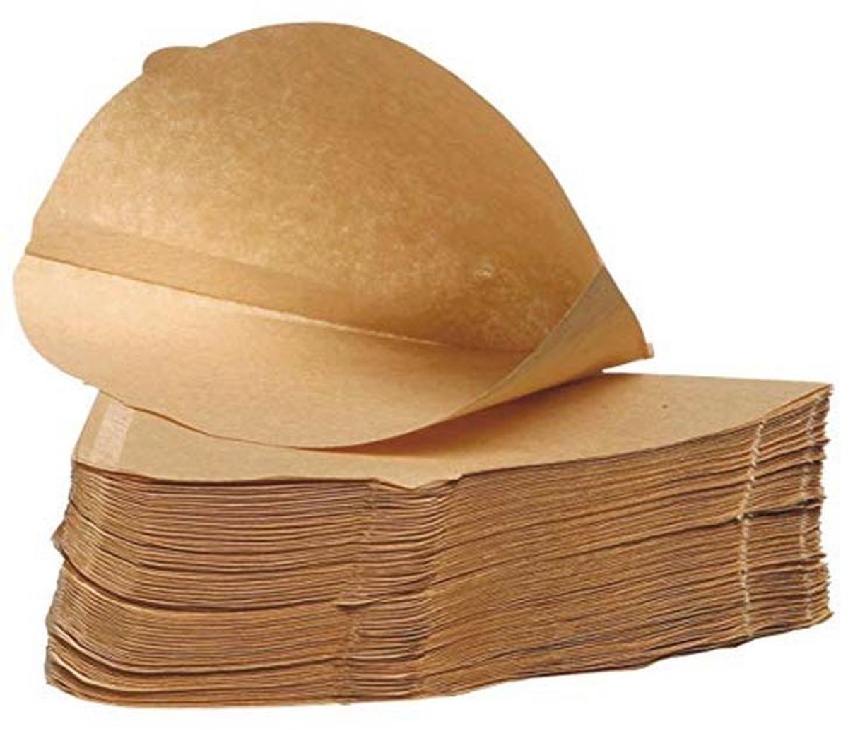 Natuurlijke ongebleekte koffiefilterpapier maat 4 - 100 stuks
