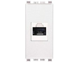 Frutto rj45 UTP CAT.6A compatibel Vimar Eikon 20337.6.B modulaire stekker 8-polig voor ethernet-kabel zonder gereedschap