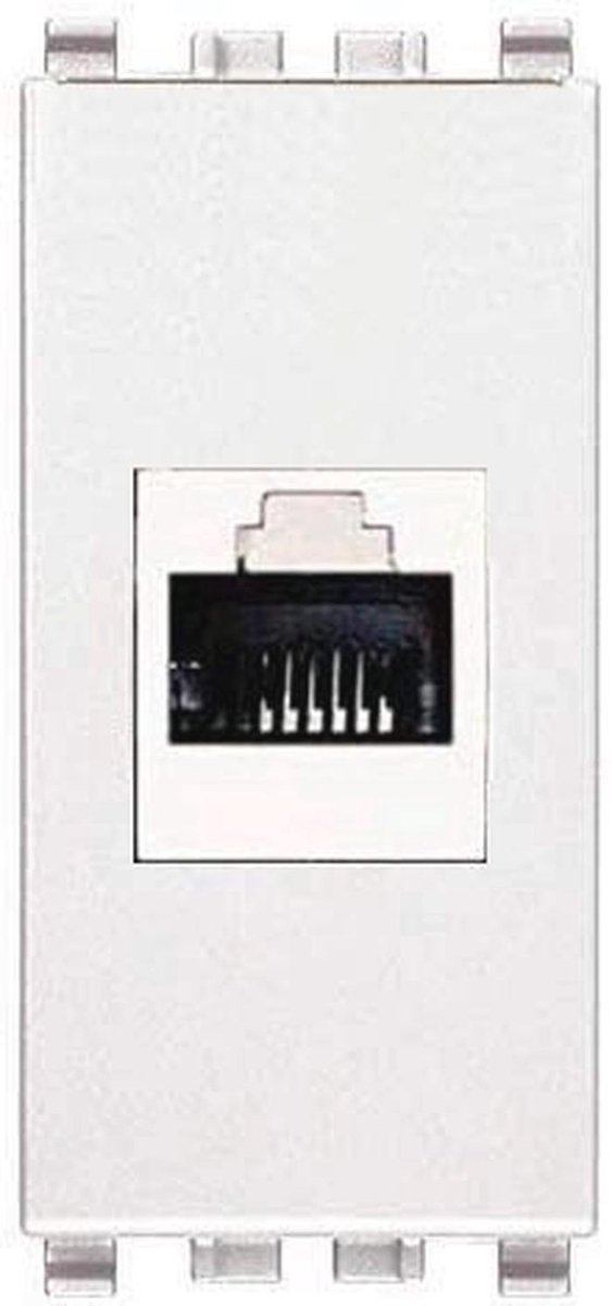 Frutto rj45 UTP CAT.6A compatibel Vimar Eikon 20337.6.B modulaire stekker 8-polig voor ethernet-kabel zonder gereedschap
