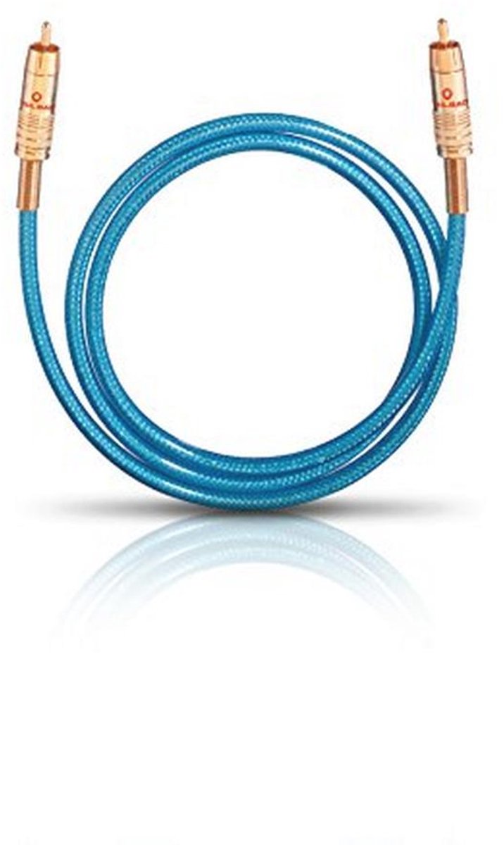 Digitale audio-cinchkabel - Hoogwaardige S/PDIF coaxkabel met meervoudige afscherming - 2m - Blauw