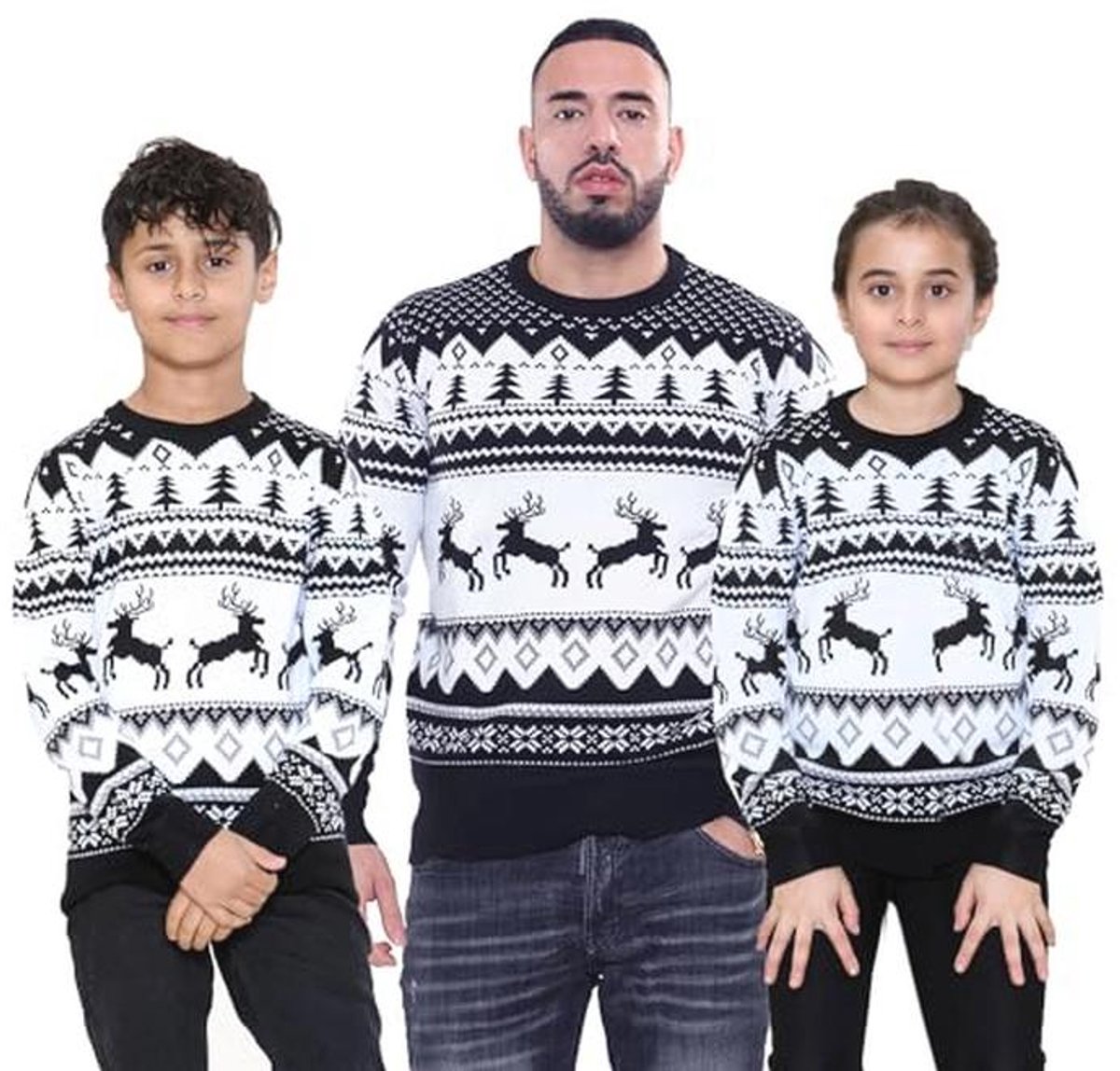 Lelijke Kersttrui voor het Gezin met Fair Isle Patroon
