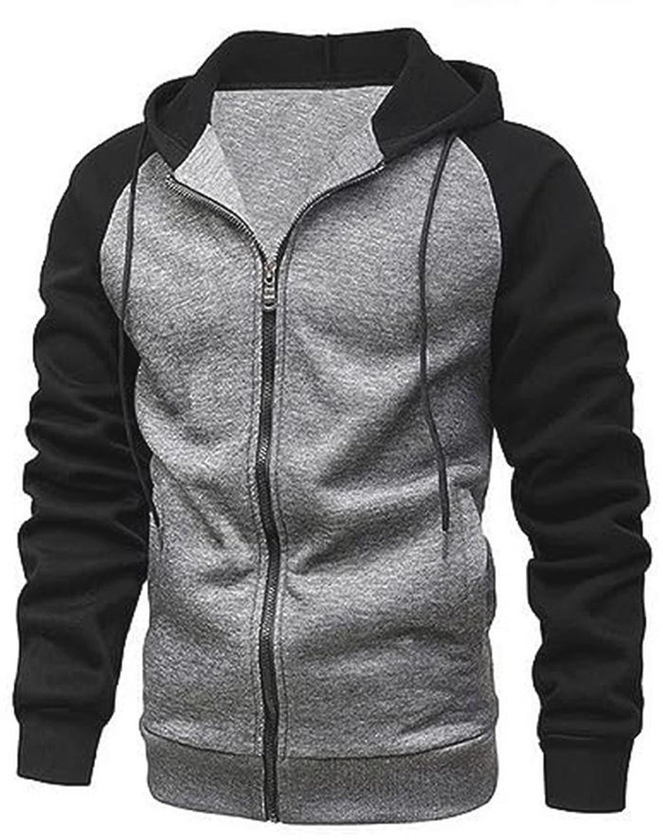 Heren Hoodie Zip Up Fleece Lichtgewicht Lange Mouw