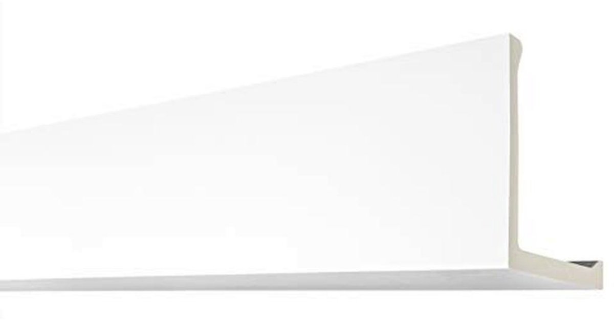Afdekstrip voor buizen en kabels | PU sierlijst | glad voorgegrond | 2 meter | 150 x 150 mm