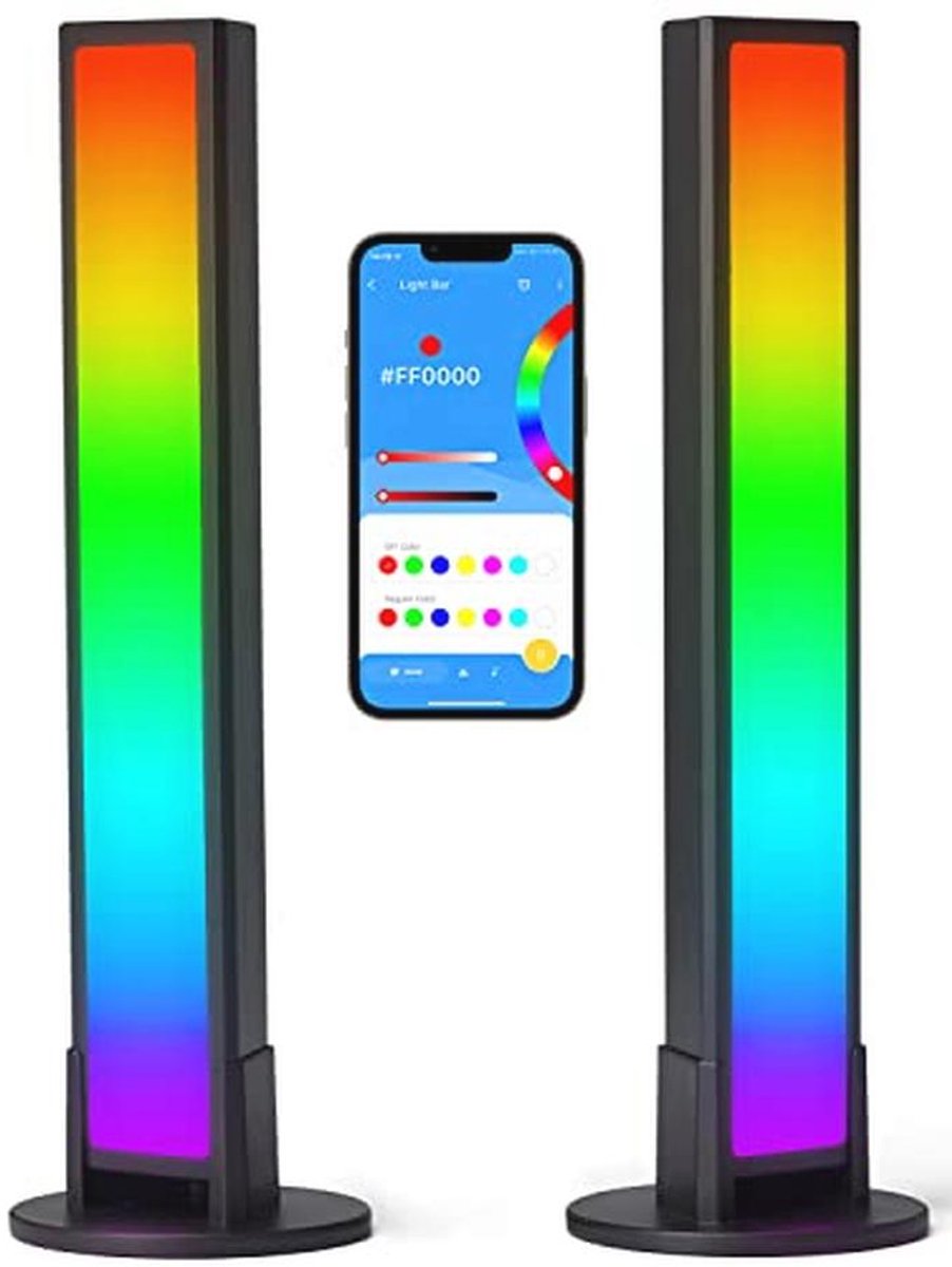 Slimme RGB LED-lichtbalk met meerdere lichteffecten en muziekmodi voor sfeervolle verlichting
