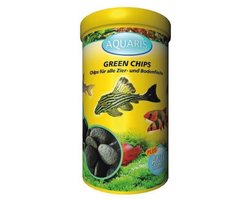 Groen Chips Visvoer voor Bodemvissen - Gezonde Groei en Vermindering van Verspilling - 125g / 250ml