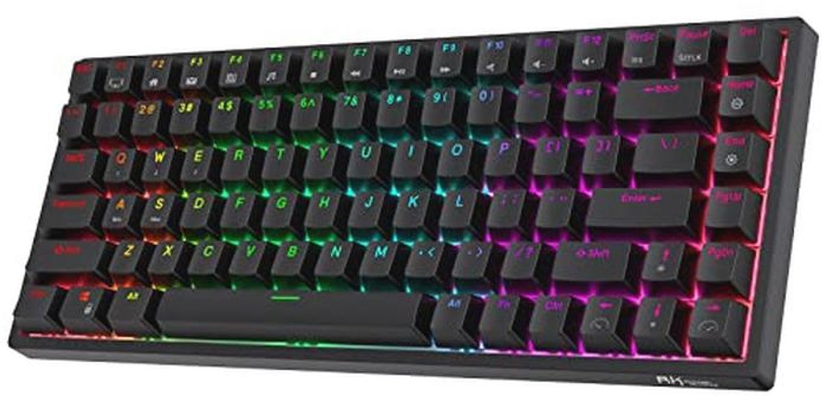 Draadloos 80% mechanisch gamingtoetsenbord met RGB-verlichting en hot-swap schakelaars