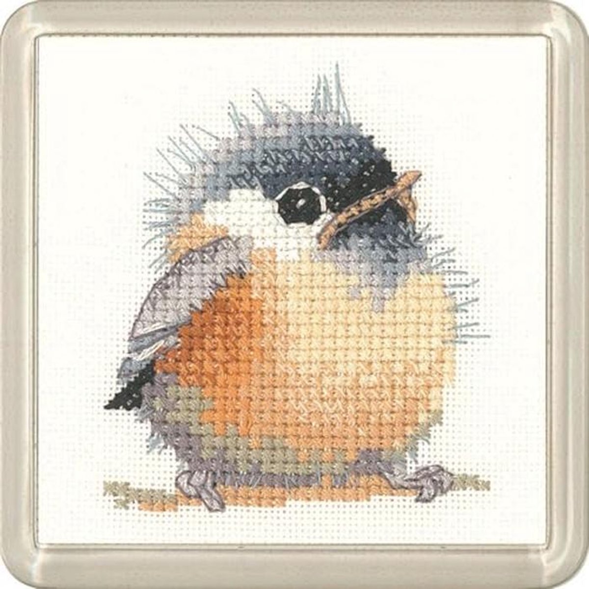 Kruissteekset Aida Meise (A) - Onderzetter 7,5 x 7,5 cm