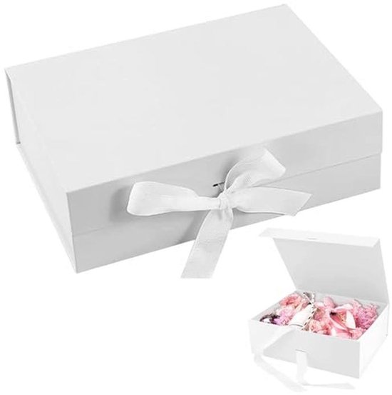 Prmape 30 stuks geschenkstrik, wit, strik, huwelijkscadeau, autostrikken voor bruiloft, trekkoord, polyband, decoratieve strik voor bruiloft, verjaardagen, geschenkverpakking, autodecoratie, zakjes