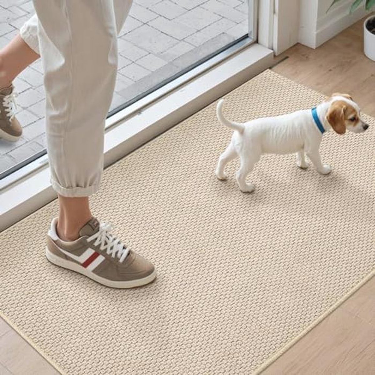 Antislip Deurmat 81 x 122 cm - Vuilvangmat voor Binnen en Buiten - Laag Profiel en Wasbaar