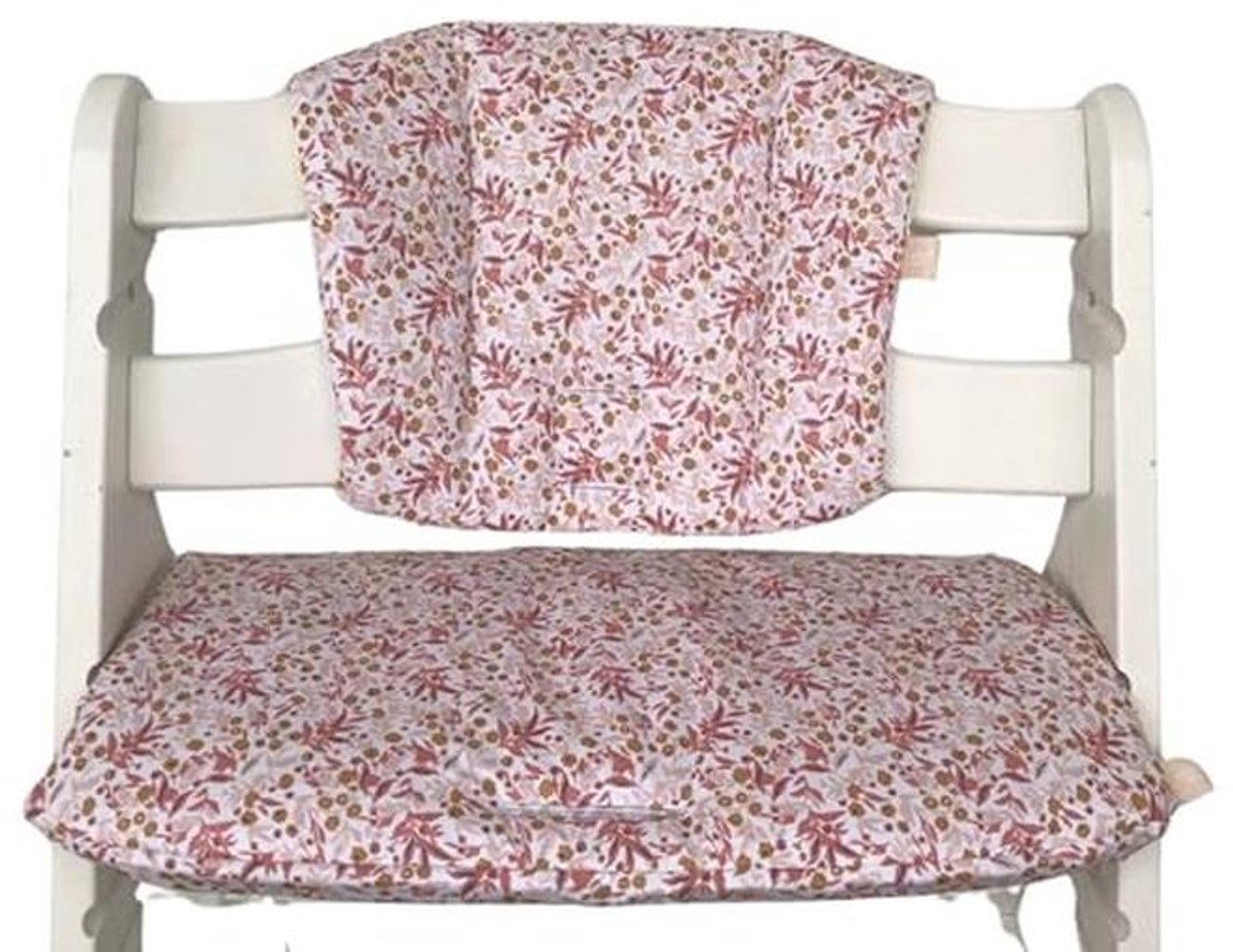 Kinderstoel Zitkussen Antislip Bloemen Roze, Gemakkelijk Schoon Te Maken