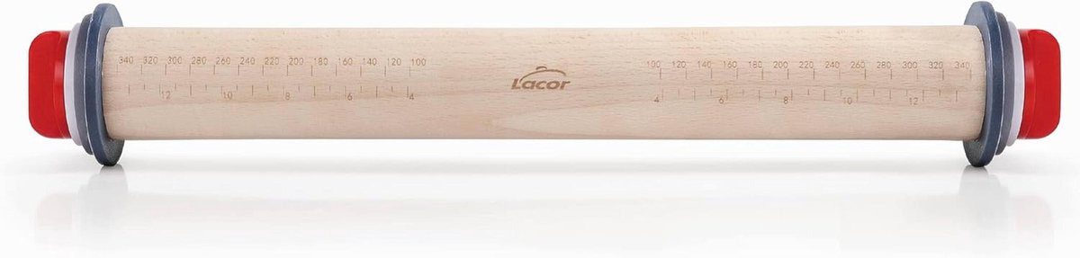 Teigroller Beukenhout 34 CM met Weinring - Houten Bakgereedschap