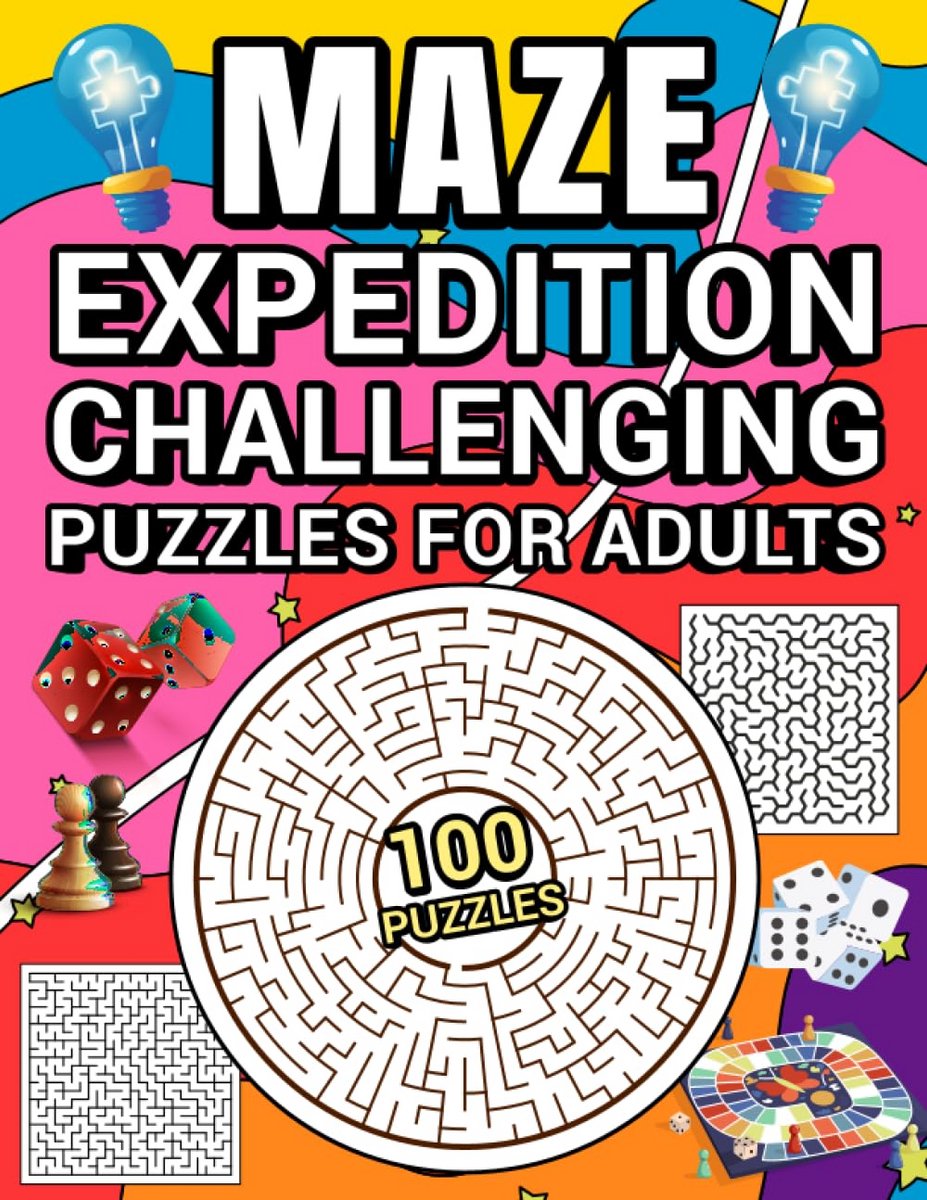 100 Uitdagende Doolhoven Puzzelboek voor Volwassenen en Vergroot de Hersenenkracht