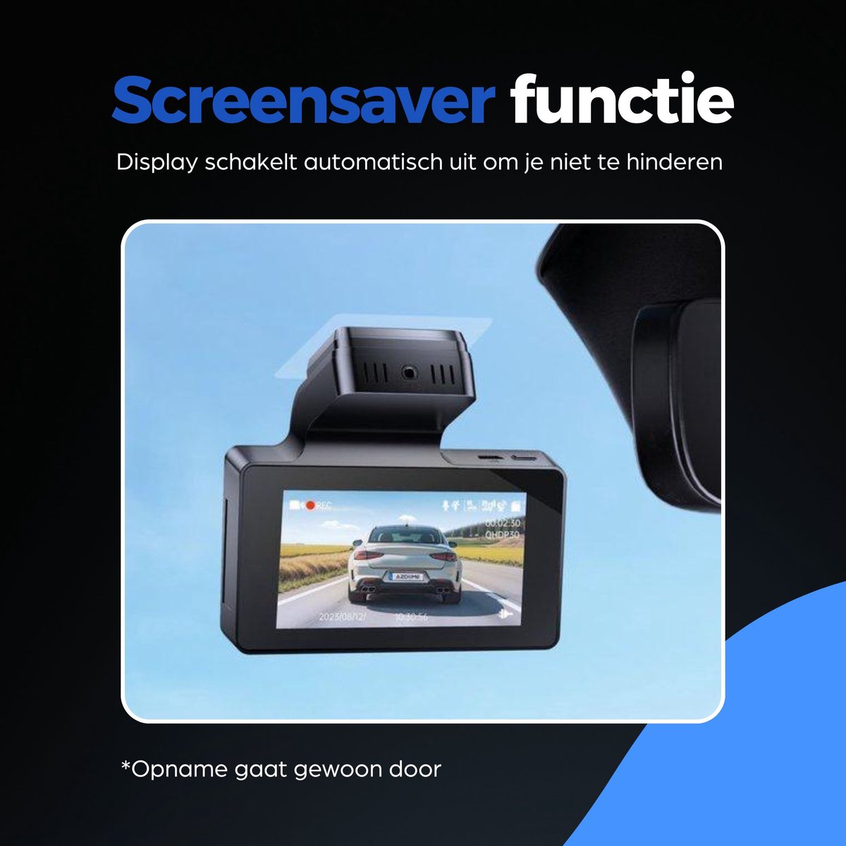 AZDome M63 Lite 1CH dashcam - Ultra 4K resolutie - 3,0 inch IPS lcd thumbnail 6