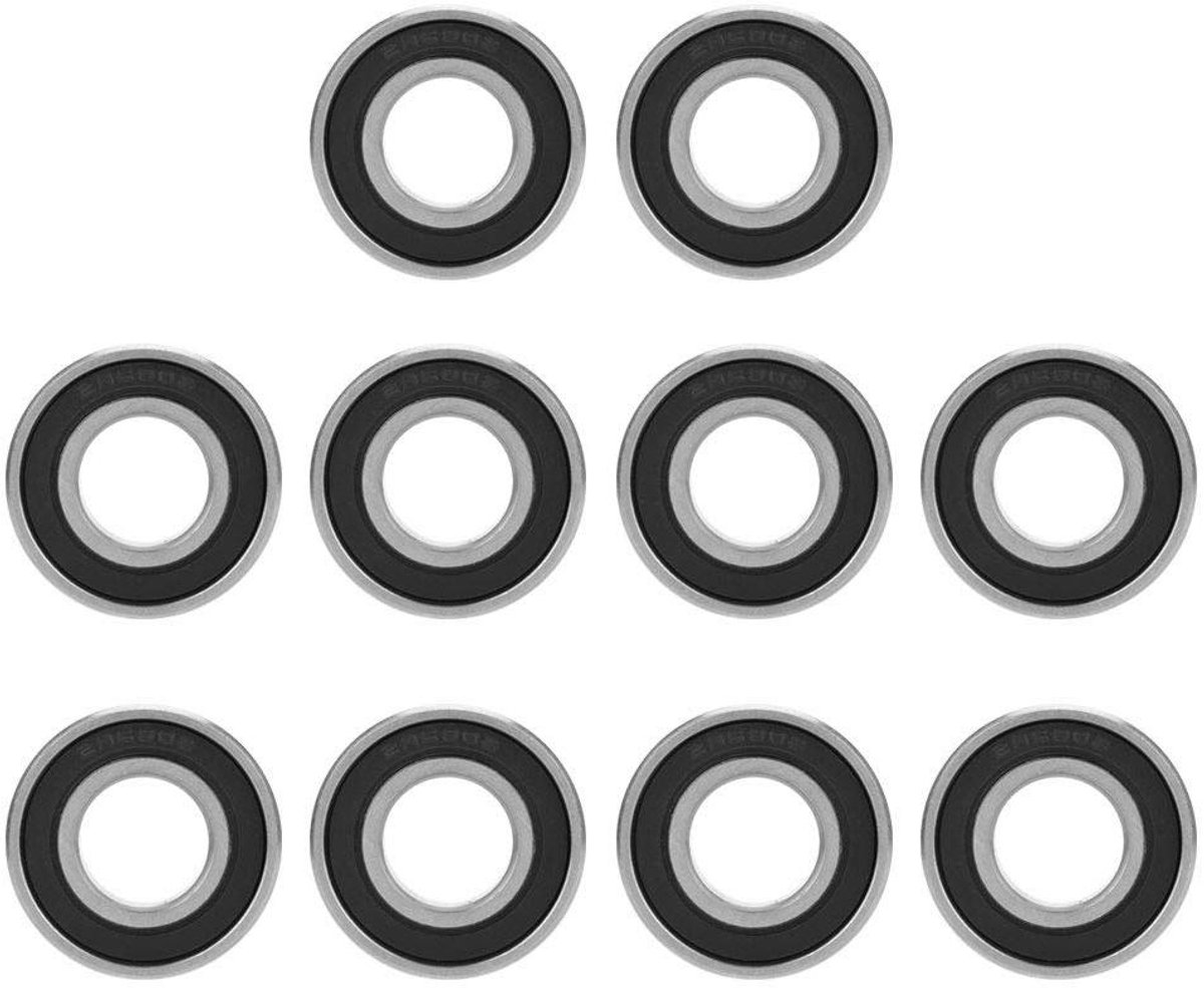 Allecta Miniatuur Diepe Groef Kogellagers voor Skateboards en Inline Skates Rubber Verzegeld 15mm x 32mm x 9mm Set van 10 stuks