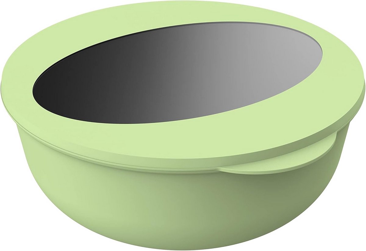Grote Saladebox To Go 2,2L Lekvrije Lunchcontainer Groen/Transparant