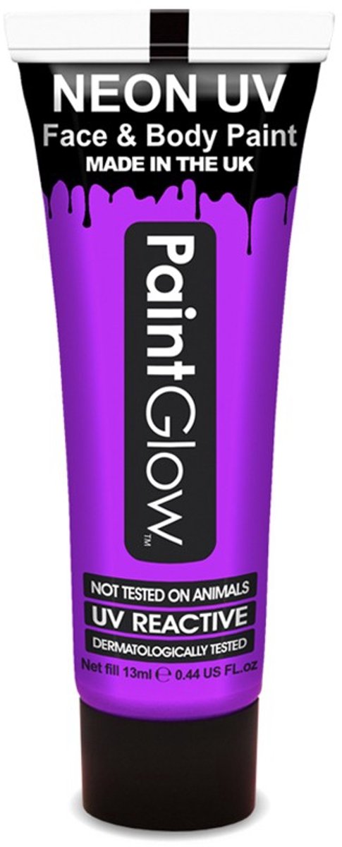Neon Face & Body Paint 10 ml Paars UV Glow