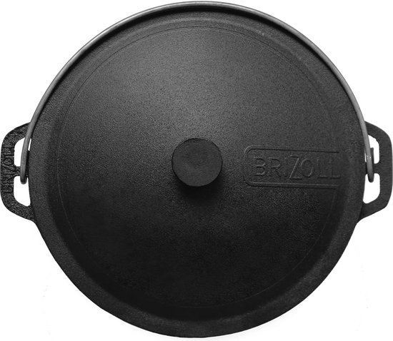 Gietijzeren Kazan met Deksel voor Open Vuur of BBQ, 6 Liter — afbeelding 2