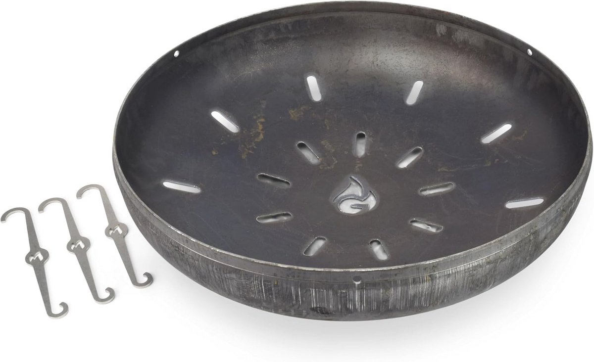 Vuurplaat voor ketelbarbecues en vuurtonnen - Formaat 80 & 100 cm met accessoires