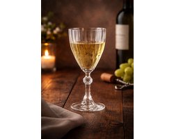 Pasabahce Diamond Wijnglas 245 ml – Luxe Kristalglas – Voor Rode & Witte Wijn – Set van 6
