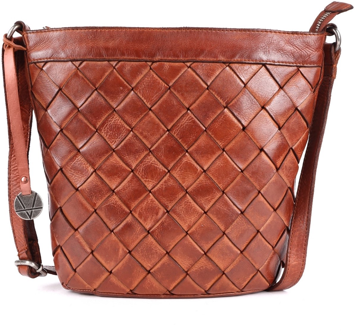 Echt Leren Crossbody Slingtas voor Dames – Trendy Casual en Kantoortas met Verstelbare Schouderriem