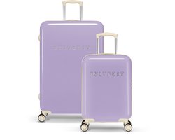SUITSUIT Kofferset 2 delig - Reiskoffer groot - Handbagage koffer - Koffer set - Veilig TSA cijferslot - Reiskoffer set - Reiskoffer met wielen - Fabulous Fifties kofferset Royal Lavender