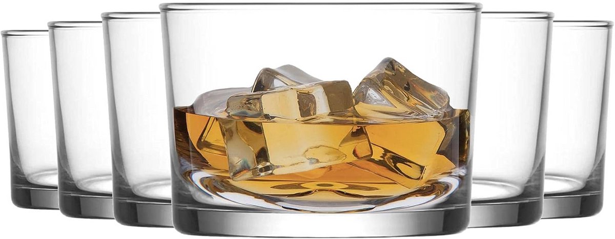 Whiskeyglazen Set - 12 Stuks Borrelglazen 240 ml - Stijlvol Modern Glaswerk