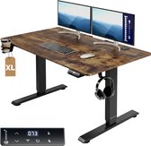Casaria Zit sta bureau - Elektrisch Verstelbaar USB 160x75cm – Bruin