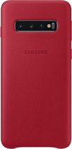 Samsung Lederen Cover - voor Samsung Galaxy S10 - Rood