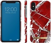 iDeal of Sweden Fashion Hoesje Apple iPhone X / XS Scarlet Red Marble