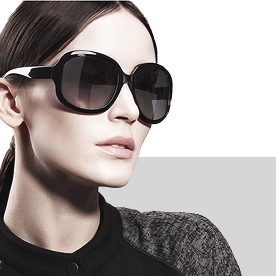 Gepolariseerde Zonnebril Dames Ronde Oversized UV400 Bescherming — afbeelding 4