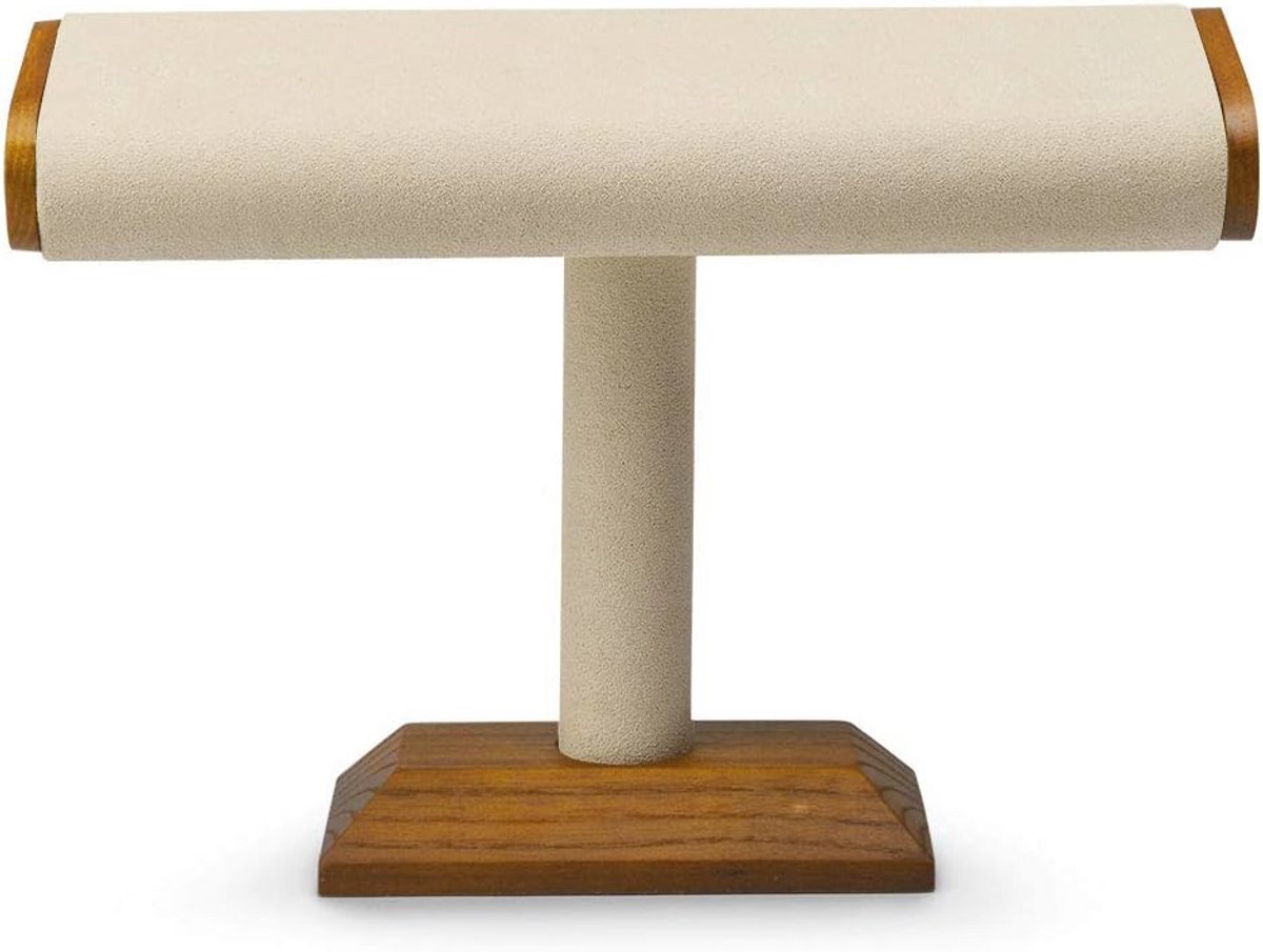 Massief Houten T-Bar Horloge Display Stand voor Sieraden Organizer